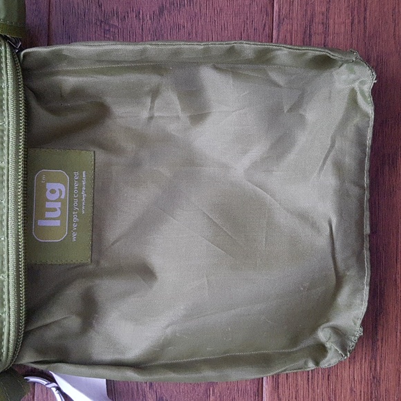 Lug Adjustable Strap Quilted Crossbody Green Travel Bag - Picture 10 of 16